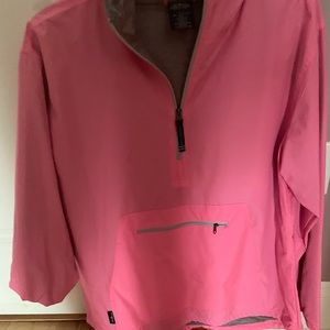 Charles River Apparel Pullover jacket pink with grey lining